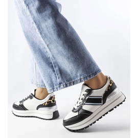 Černé tenisky se třpytivými vsadkami od Lang bílý 2 Černé tenisky se třpytivými vsadkami od Lang bílý 2