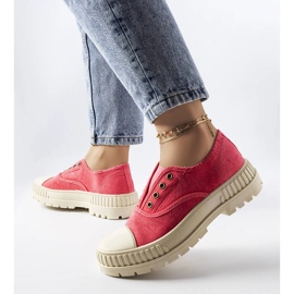 Tmavě růžové tenisky značky Walton růžový 1