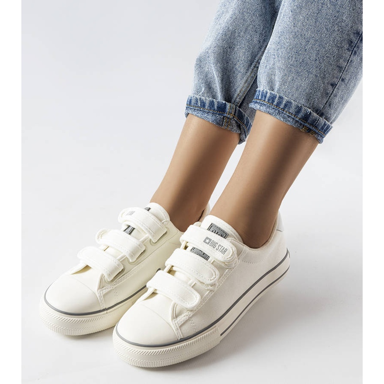 Bílé tenisky se suchým zipem Big Star LL274A203 bílý 1