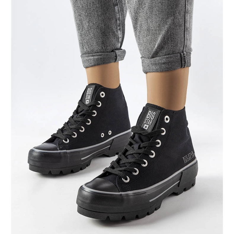 Černé kotníkové boty Big Star LL274155 černá 1