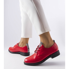 Červené polobotky LS5379 Red červený 1