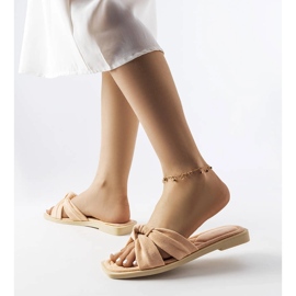 Inna Růžové pantofle z eko semiše od Pride růžový 1