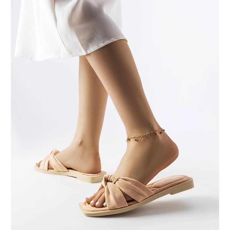 Inna Růžové pantofle z eko semiše od Pride růžový 1