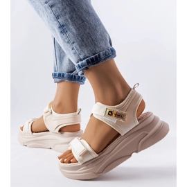 News Béžové sportovní sandály na platformě z Tampy béžový 1