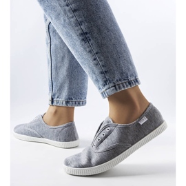 Šedé slip-on tenisky od Florala šedá 1