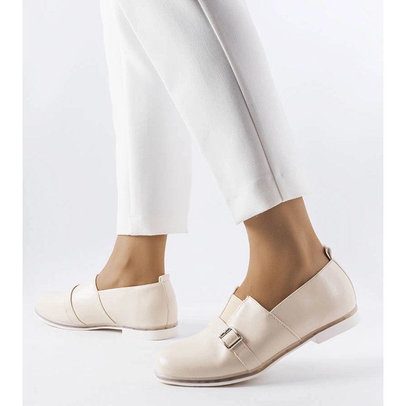 Béžové kalhoty s koženou stélkou od Felosa béžový 1