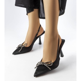 Černé lodičky s mašlí Wildrose černý 1