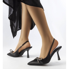 Černé lodičky s mašlí Wildrose černý 2