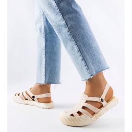 Kantonské béžové gumové sandály béžový 1