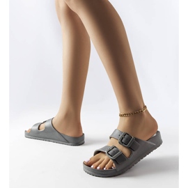 Šedé gumové jezdce s přezkami od Eugene šedá 2