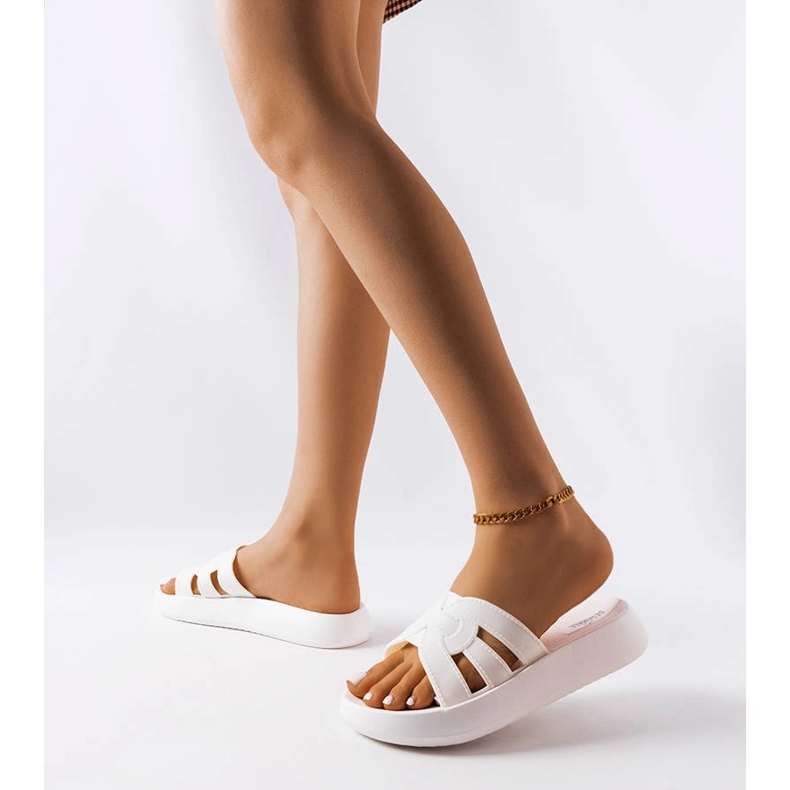 Bílé gumové pantofle Coudert bílý 1