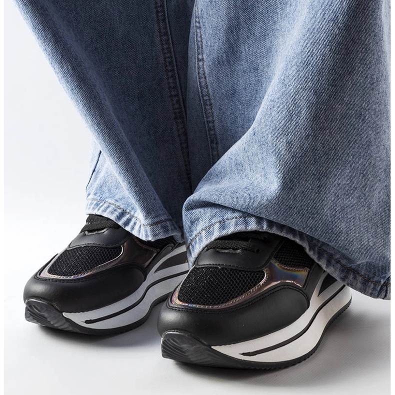 Tenisky Ethel s robustní podrážkou černá 1