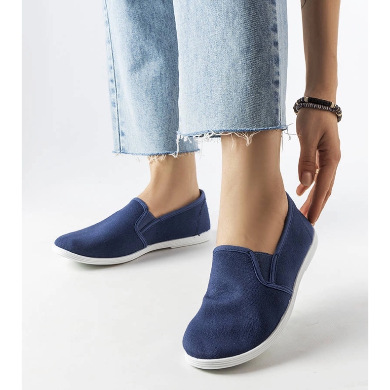 Tenisky z námořnické látky od Quincy modrý 1