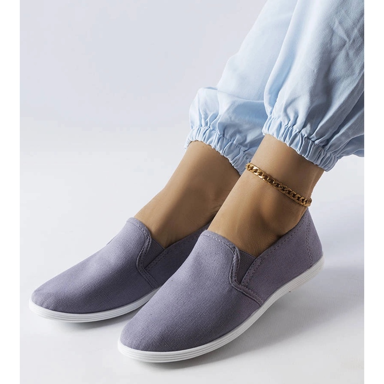 Inna Šedé látkové tenisky od Quincy šedá 1