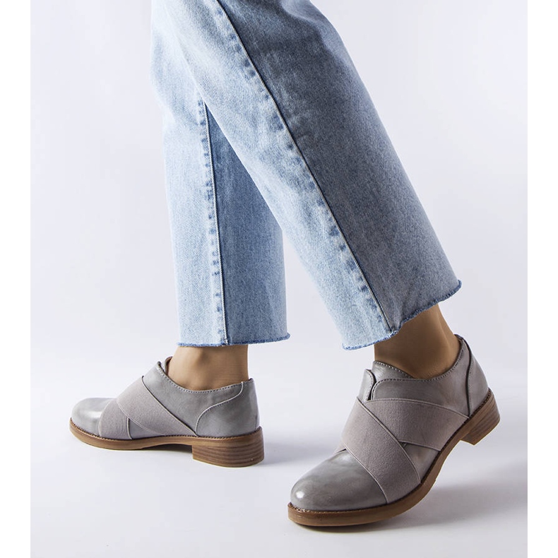 Šedé brogues LS5379 šedá 1