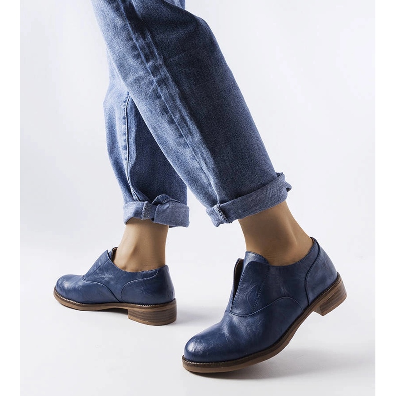 Modré boty LS5379 Taupe modrý 1