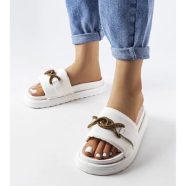 Bílé sandály na platformě značky Frédérique bílý 1