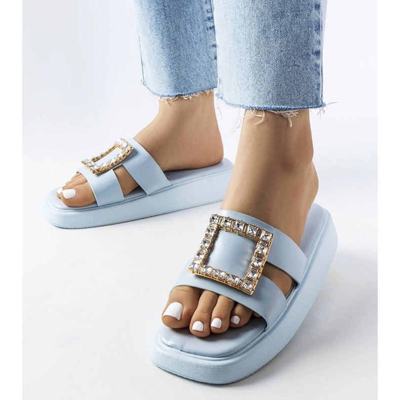 Modré štrasové jezdce Fusbert modrý 1