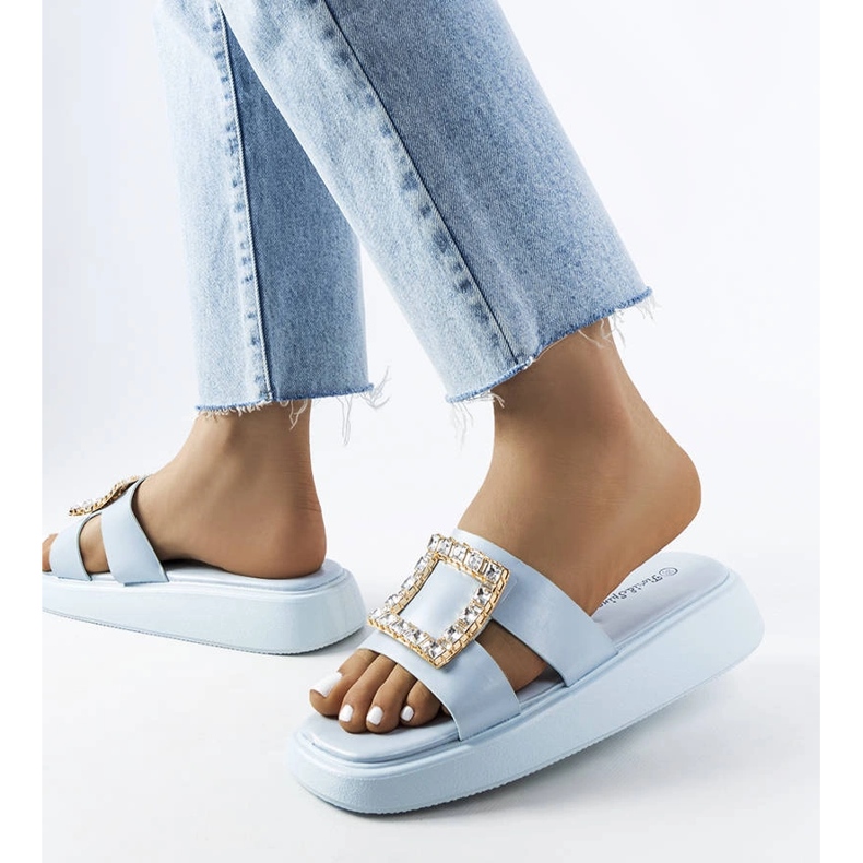 Modré štrasové jezdce Fusbert modrý 2