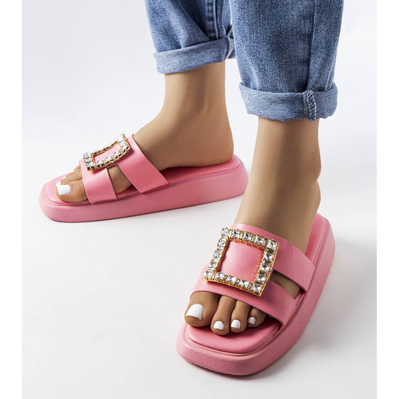 Fusbert růžové kamínkové posuvníky růžový 1