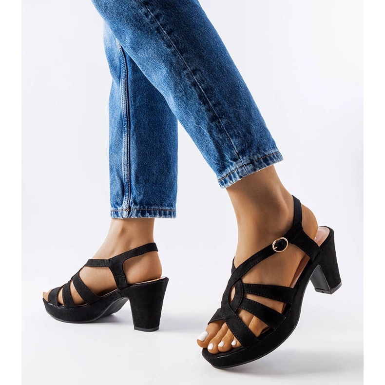 Inna Černé jehlové sandály Monjeau černá 1