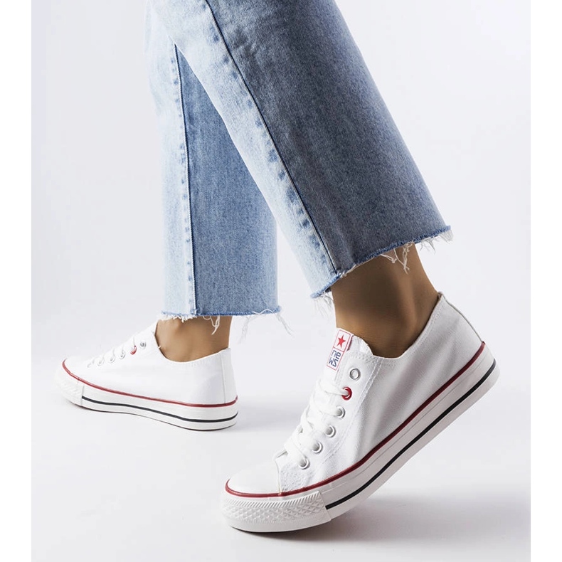 News Bílé látkové tenisky Catherine bílý 1