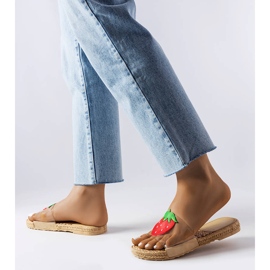 Transparentní pantofle s ozdobou Foddie bezbarvý 2