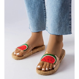 Transparentní pantofle s ozdobou Foddie bezbarvý 1