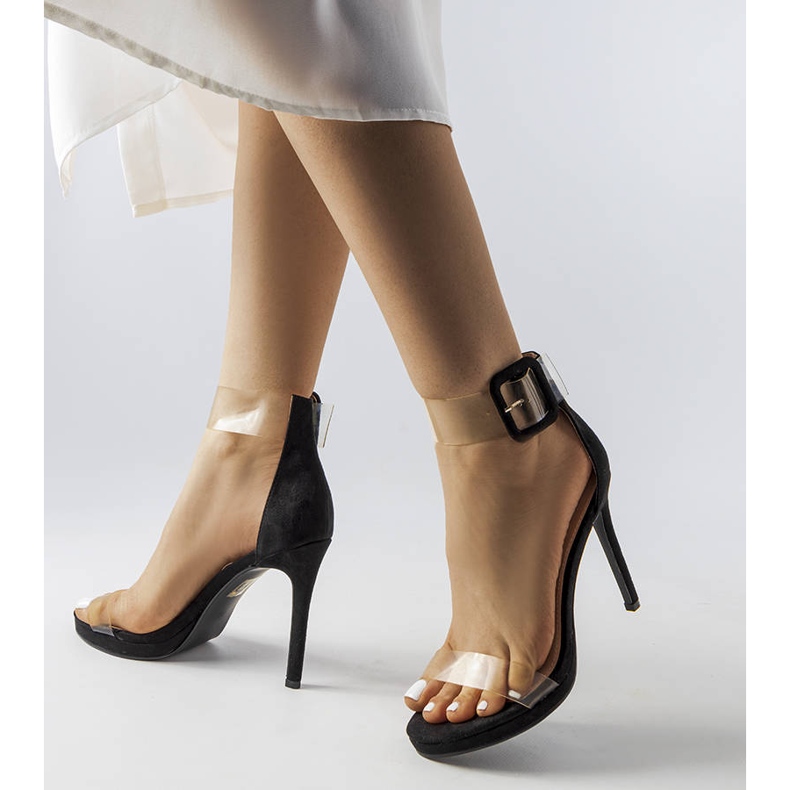 Inna Černé elegantní sandály na podpatku od Romey černý 1