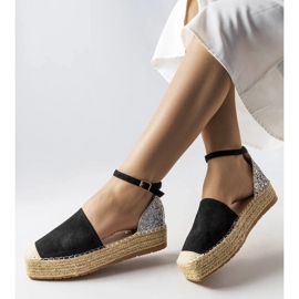 Černé espadrilky se třpytivou vložkou od Myasia černý 1