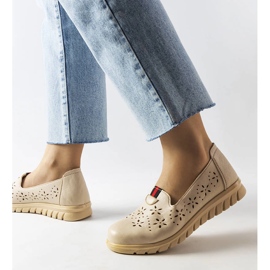 Béžové světlé mokasíny od Joli béžový 1