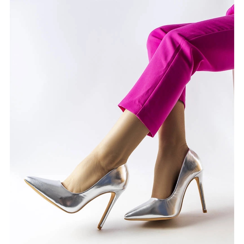 Stříbrné metalické podpatky Cabell stříbrný 1