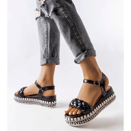 Černé sandály na platformě Katrin černá 1