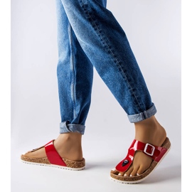 Červené žabky Lee Cooper LCW-22-35-1171L 2