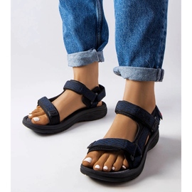 Černé sandály na suchý zip Lee Cooper LCW-23-34-1685L modrý 1