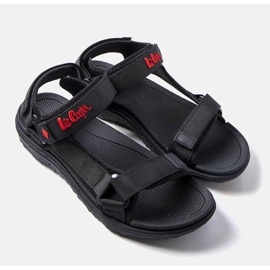 Lee Cooper Černé sportovní sandály se suchým zipem LCW-34-0960M černý 1