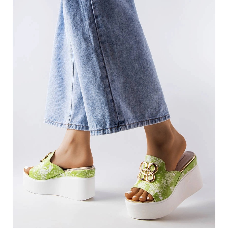 Havanna zelené klínové posuvníky zelená 1