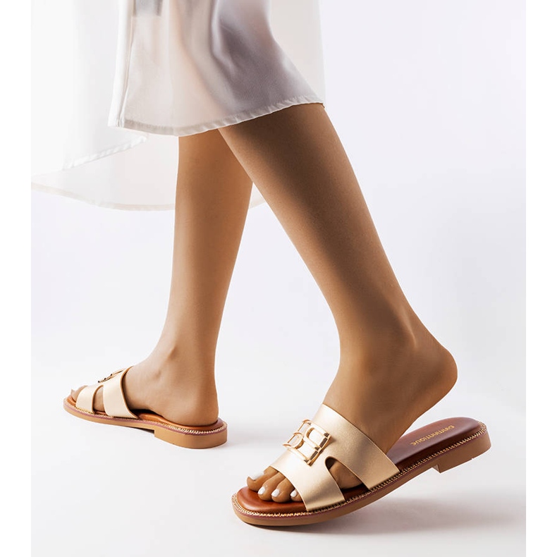 Zlaté žabky Sabrine zlatý 2