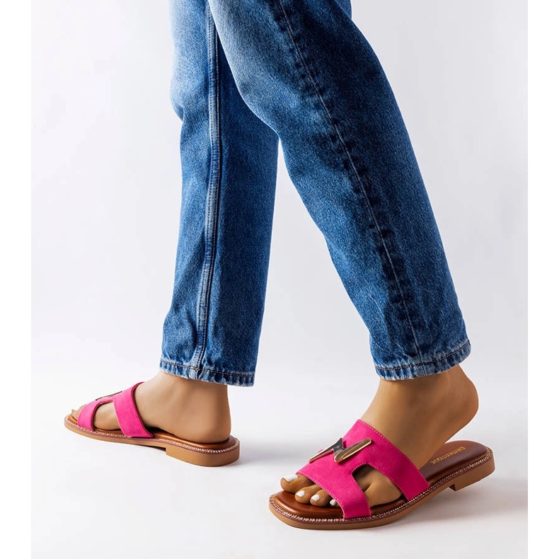 Růžové ploché skluzavky od Leyry růžový 2