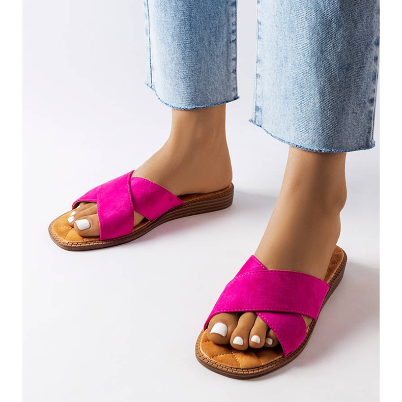 Růžové pantofle Tiana růžový 1