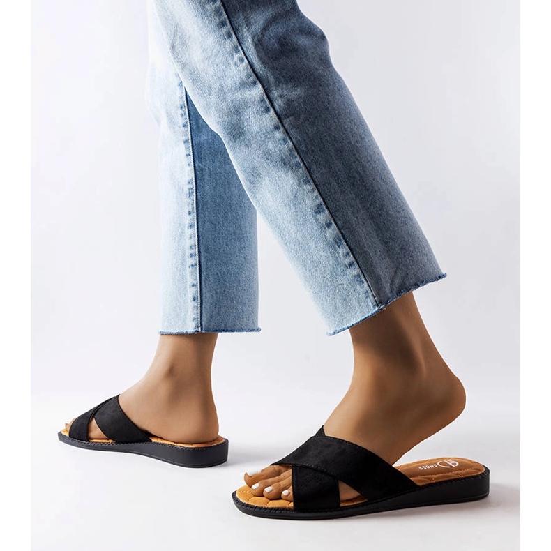 Černé pantofle Tiana černý 2