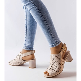 Zlaté blokové sandály Fiamma zlatý 1