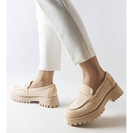 Inna Béžové eko semišové boty značky Dina béžový 2