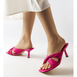 Inna Růžové sandály na podpatku značky Seiler růžový 2