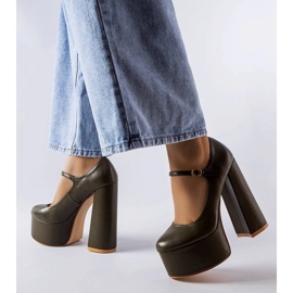 Zelené lodičky na vysokém podpatku Colle zelená 1 Zelené lodičky na vysokém podpatku Colle zelená 1