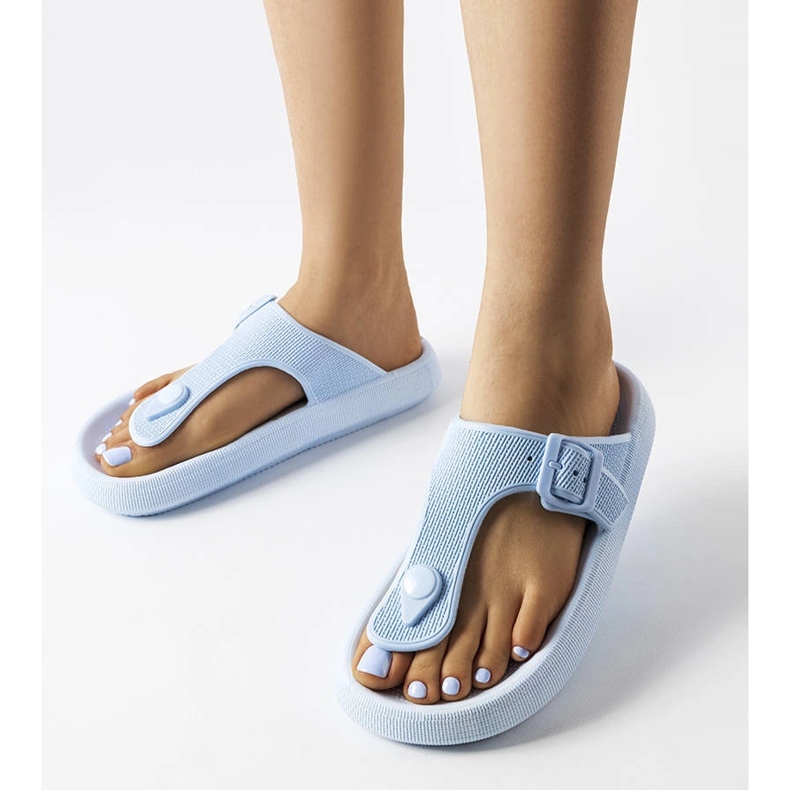 Modré sandály na platformě od Moretti modrý 1