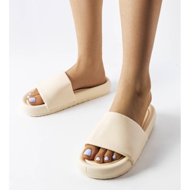 Béžové skluzavky na platformě od Franco béžový 1