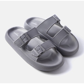 Šedé pánské pantofle Karersee šedá 1