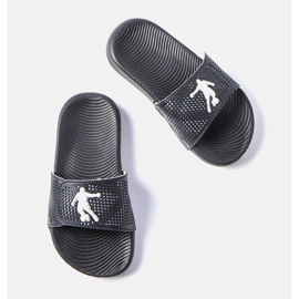 Dětské černé gumové pantofle z Atén černá 1