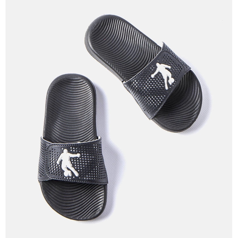 Dětské černé gumové pantofle z Atén černá 1